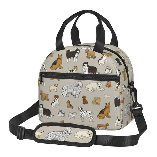 Disketp Dog Animal Lonchera Térmica para Mujer y Hombre, Bolsa de Almuerzo Reutilizable e Impermeable para Trabajo, Viajes y Picnic
