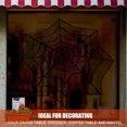 thumbnail image 3 of Amdohai 30 Inch Lace Spider Web Cobweb Halloweens Tablecloth Round Table Cover, 3 of 5