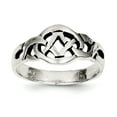 thumbnail image 1 of 925 Sterling Silver Vintage Ring Claddagh Celtic, 1 of 6