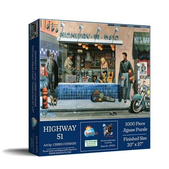 SUNSOUT INC - Highway 51 - 1000 pc Jigsaw Puzzle by Artist: Chris Consani - Finished Size 20" x 27" - MPN# 67070