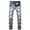 Gray, variant on Herrnalise Men's Joggers Cargo Pants Fashion Trend Micro Elastic Slim Tie Elastic Small Straight Leg Ripped Denim Pants for Men For Gray,L