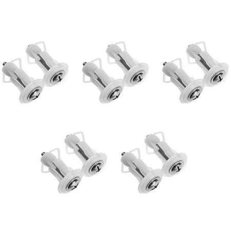 10Pcs Top Fix Toilet Cover Screws Nut Fixing WC Blind Hole Fitting Kit for Universal Toilet Hinges