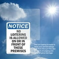 thumbnail image 6 of (2 Pack) No Loitering Is Allowed On Or OSHA Notice Sign 5 Inch X 3.5 Inch Vinyl Label Decal Sticker Weather Resistant, UV Protected for Workplace, Business, and Construction Site, Made, 6 of 7
