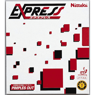 Nittaku Express Table Tennis and Ping Pong Rubber - Thick (1,8) Red