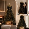 thumbnail image 2 of Euahivb Christmas Giant Sheer Bow with Flowing Mesh Train 78.7x19.7in, Sparkling Tree Top Decoration, Elegant Oversized Statement Piece for Holiday Display and Festive Ambiance, 2 of 5