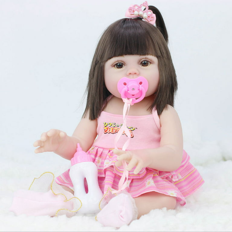 Baby Reborn Doll Unicorn Girl 48cm Silicone Body Can Be Bathed