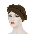 thumbnail image 1 of Mode Tresse de Couleur Pure Femmes Musulmanes Turban Chapeau Chimio Casquette Couvre-Chef, 1 of 9