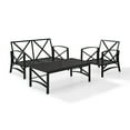 thumbnail image 5 of Crosley Furniture Kaplan 3 Pc Outdoor Seating Set With Mist Cushion - Loveseat, Chair , Coffee Table, 5 of 8