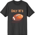 thumbnail image 3 of Only W's American Football Adult Charcoal Crew Neck Short Sleeve Tee-XL, 3 of 4