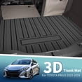 thumbnail image 2 of Unique Bargains Flat Face Cargo Liner Rear Trunk Mat Trunk Cargo Luggage Boot Tray Mat Vertical Stripes Pattern for Toyota Prius 2023-2024 Anti-Slip, 2 of 7
