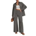thumbnail image 2 of Hessimy Two Piece Sets For Women Summer Fashion Lounge Matching Set Two0Two5 Travel Vacation Airport Outfits Clothing（Grey，XL）, 2 of 2