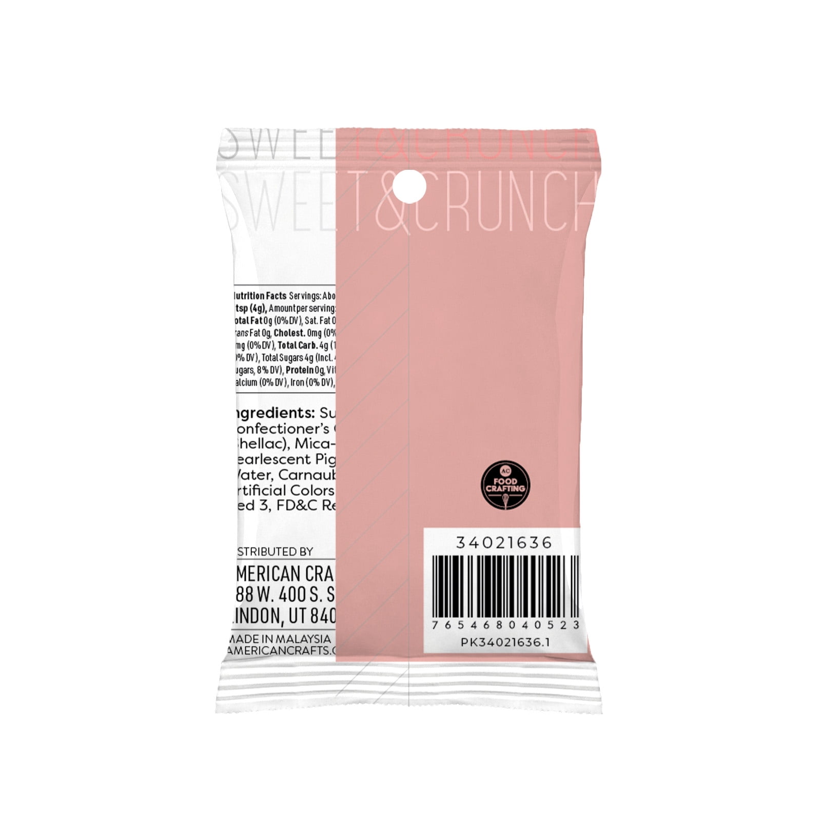 Sweetshop Sanding Sugar Rose Gold Sprinkles, 1oz Dessert Toppings