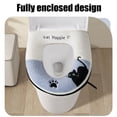 thumbnail image 6 of Steadline Black Cat Themed Toilet Seat Cover,Adorable Plush Bathroom Accessory With Waterproof Backing,Hygienic Handle For Easy Installation And Removal,Cozy Home Decor Gift, 6 of 7