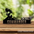 thumbnail image 4 of Craftnamesign Custom Wooden Soldier Military Desk Name Plate, Veteran Metal Nameplate for desk, 4 of 5