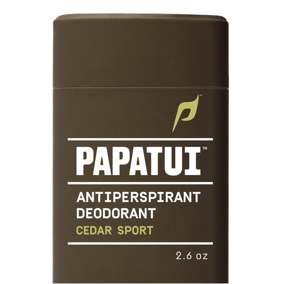 Papatui, Men's Antiperspirant Deodorant, Solid, Cedar Sport, 48-Hour Protection, Sweat   Odor Control, 2.6 oz, Dermatologist-Tested