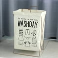 thumbnail image 6 of Harpi Laundry Hamper Clearance Foldable Thick Cotton Linen Sorting Basket, Household With Handle Iron Bracket Collapsible Laundry Baskets, Bathroom Breathable Large Capacity Dirty Clothes, 6 of 6