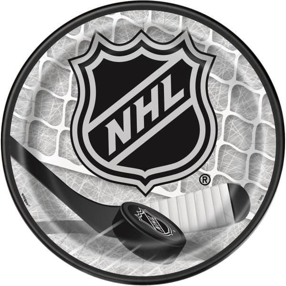 Unique Industries' NHL Round 7" Paper Plates, 8ct