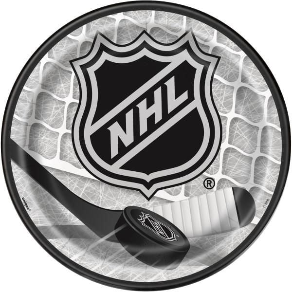 Unique Industries' NHL Round 7" Paper Plates, 8ct
