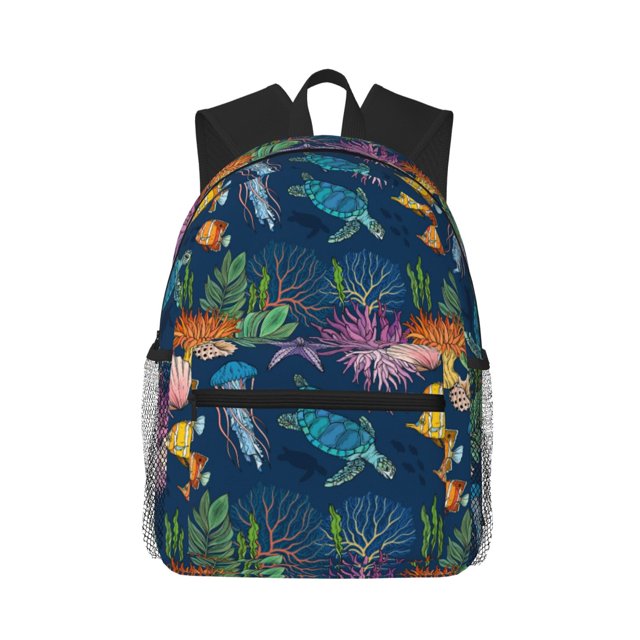 Easygdp Undersea Animals Mochila Casual para Portátil, Mochila para Escuela, Viajes, Negocios