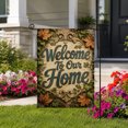 thumbnail image 2 of SPXUBZ Welcome Home Garden Flag 12x18 Inch, Rustic Autumn Leaf Linen Yard Flag, Outdoor Decorative Flag for Front Yard Garden Porch Farmhouse Home Decor, 2 of 5
