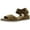 Chestnut, variant on Skechers Women's BOBS Desert Kiss-Stretch Quarter Strap Sandal Flat, Black, 8.5 W US