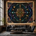 thumbnail image 6 of Celestial Mandala with Planets and Nebula, Dreamy Boho for Space Lovers, Cosmic Home Decor, Housewarming Gift Tapestry Wall Hanging for Bedroom, Living Room and Dorm, 6 of 7