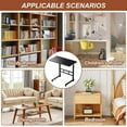 thumbnail image 3 of Golyzmt Height-Adjustable Overbed Table, C-Shaped, 23.6" Wide with Rolling Wheels, Light Wood, 3 of 7
