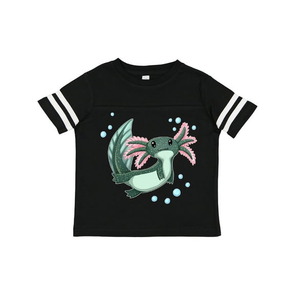 Inktastic Cute Axolotl Swimming with Bubbles Boys or Girls Toddler T-Shirt