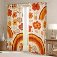 thumbnail image 2 of Groovy Flowers Curtains , Rainbow Retro Floral 30%-50% Blackout Curtains Women Bedroom, 60S 70S Hippie Flower Groovy Curtains & Drapes Groovy Flower Room Decor, 38"Wx45"L, 2 of 6