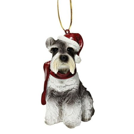 Miniature Schnauzer Holiday Dog Ornament Sculpture