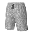 thumbnail image 4 of Logiee GlitterSilver Print Mens Swim Trunks Quick Dry Board Shorts,Breathable Hawaii Beach Shorts Swimwear Bathing Suits-Medium, 4 of 6