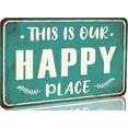 thumbnail image 2 of Porch Sign Farmhouse Porch Decorations Welcome Metal Signs Outdoor Wall Decor For Patio Camper Hot Tub 8x12 Inches - This is Our Happy Place, 2 of 7