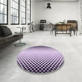 thumbnail image 4 of Ahgly Company Machine Washable Indoor Round Transitional Rebecca Purple Area Rugs, 5' Round, 4 of 7