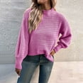 thumbnail image 7 of STETMN Women's Oversized Pullover Sweater Mock Neck Loose Long Sleeve Side Slit Chunky Knitted Jumper Tops, 7 of 7
