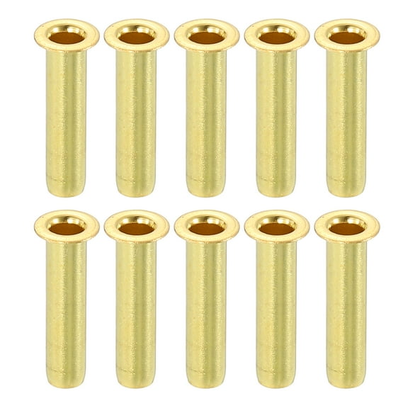 10Pcs Fit for 3mm(1/8") Tube ID Brass Compression Fitting, Insert Tube Support Compression Sleeve Fitting, Sleeve Ferrules for Water Oil Air Pipe