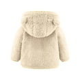 thumbnail image 3 of LLYwey Girls Puffer Vests Fleece Jackets Toddlers Girls Boys Fleece Hoody Jackets Kids Zip Up Outerwear Coat Toddler Kids Jacket Sweatshirt New Long Sleeve Hoodies Casual Jackets Beige 6 Months, 3 of 6