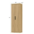 thumbnail image 5 of 71'' Tall Storage Kitchen Pantry Cabinet with Adjustable Shelves&Fluted Door, 5-Tier Cabinet for Living Room Kitchen Dinning Room Bedroom, Oak, 5 of 6