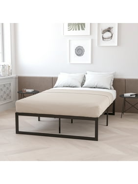 14 Inch Twin Metal Platform Bed Frame/Steel Slat Support/No Box Spring Needed