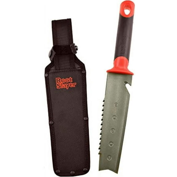 Radius Garden 7796162 Root Slayer Soil 13.75 in. Knife, Black & Red