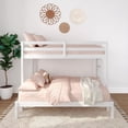 thumbnail image 6 of Now Furniture Wooden Twin over Full Bunk Bed for Kids, Textured White, 6 of 8