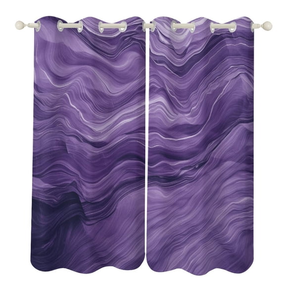 Colorful Marble Pattern Blackout Curtains for Bedroom Curtains Insulated Room Darkening Window Drapes for Living Room