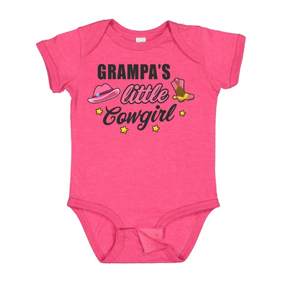 Inktastic Grampas Little Cowgirl with Cowgirl Hat and Boots Girls Baby Bodysuit