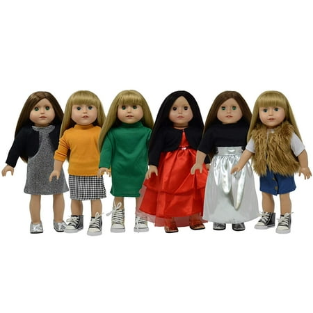 18 Inch Doll Clothes Set of 11 pc for American Girl Doll Clothing - Fits 18 Inch Dolls