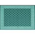 thumbnail image 1 of Ahgly Company Indoor Rectangle Abstract Turquoise Blue Contemporary Area Rugs, 5' x 7', 1 of 4
