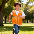 thumbnail image 2 of REDARER Kids Reflective Mesh Vest Sleeveless Zipper Top for Youth Outdoor Service and Activity Wear with Pockets,7-8 Years, 2 of 8