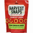 thumbnail image 2 of Harvest Snaps Crunchy Loops Sour Cream & Onion Baked Red Lentil Snacks 2.5oz (Pack of 4), 2 of 4