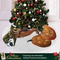 thumbnail image 6 of FMSHPON Halloween Owl Hat Pumpkins Xmas Christmas Tree Skirt Stand Mat for Holiday Party Decoration Indoor Outdoor 48 inches, 6 of 6