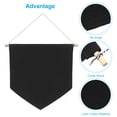thumbnail image 3 of Uxcell 11"x10" Enamel Pin Display Banner Canvas Pin Banner Wall Hanging Banner Black 2 Pack, 3 of 5