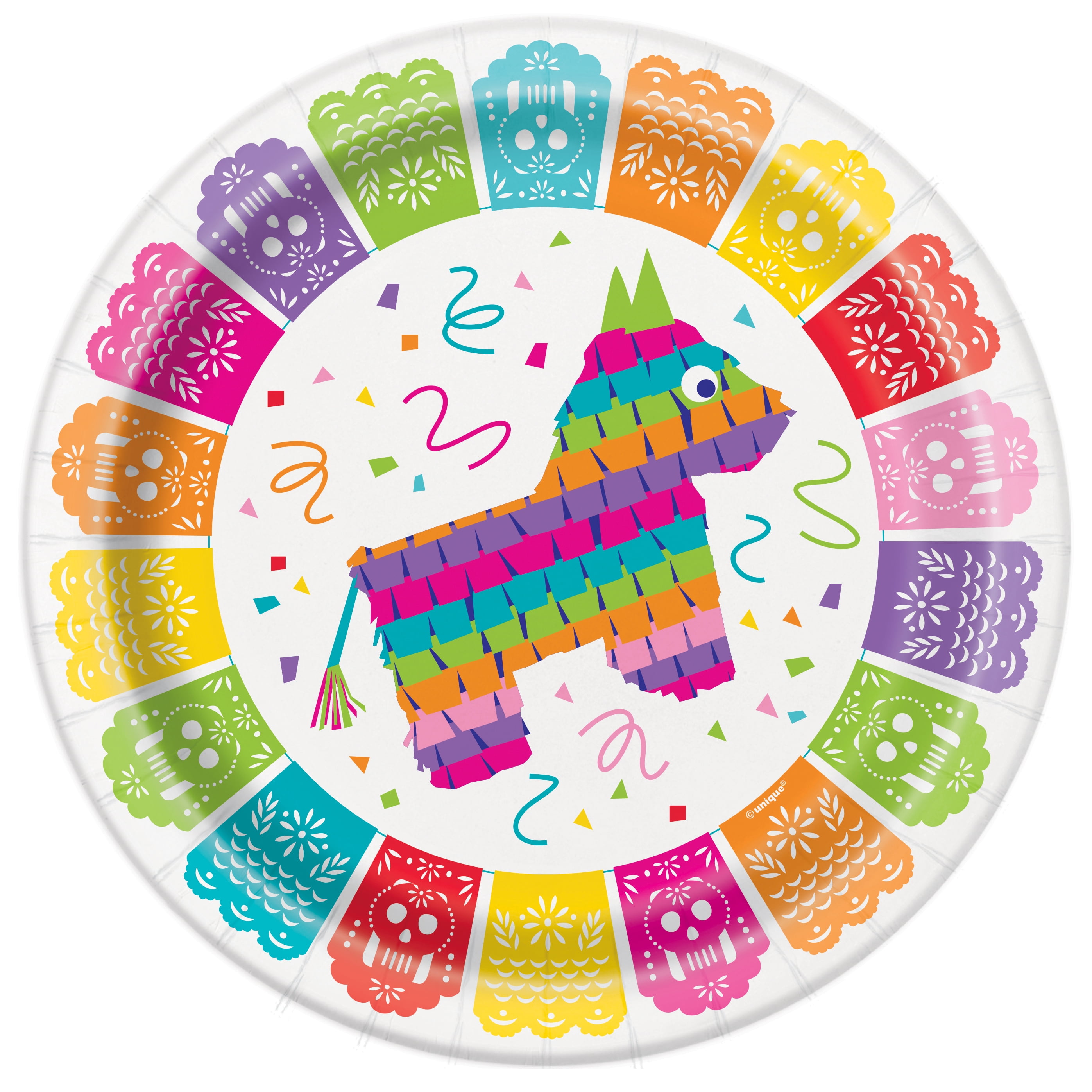 Small Plates Birthday Taco Party Mexican Party Cups Cinco de Mayo Fiesta Party Supplies Pack Serves 16 and Napkins Includes Large Paper Plates 