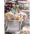 thumbnail image 4 of Outdoor Tablecloth with Umbrella Hole and Zipper, Orange Pumpkins Fall Round Table Cloth 60 Inch Waterproof Tablecloth, Thanksgiving Botanical Autumn Picnic Table Cover for Patio Camping, 4 of 7